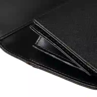 歌若拉 三折多卡位 经典十字纹牛皮 长款钱夹钱包 女款 多色