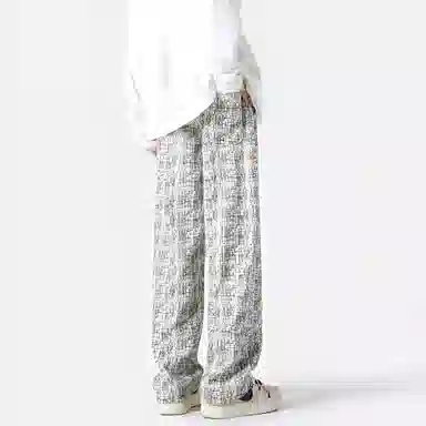 沐诚阳译 美式复古纯色基础脏脏裤简约时尚柔软宽松百搭舒适直筒垂感设计感高级感休闲裤 男女同款