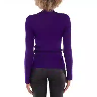 Burberry Wool Blend Sweater Purple