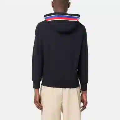 Moncler SS23 Logo Zip Hoodie Prussian Blue