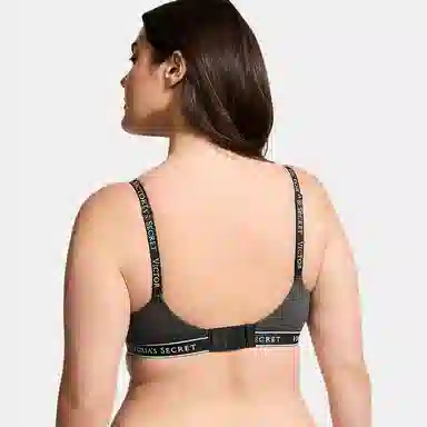 Victoria's Secret Push-Up Perfect Shape Ribbed Cotton BraGrey V