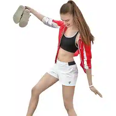 探路者 户外超薄防紫外线舒适防晒服 女款 珊瑚红/白色