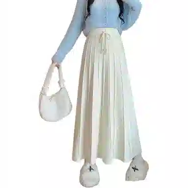 恒源祥 时尚百搭纯色百褶裙休闲长裙 女款