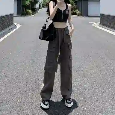 桴生 时尚舒适百搭工装裤 女款