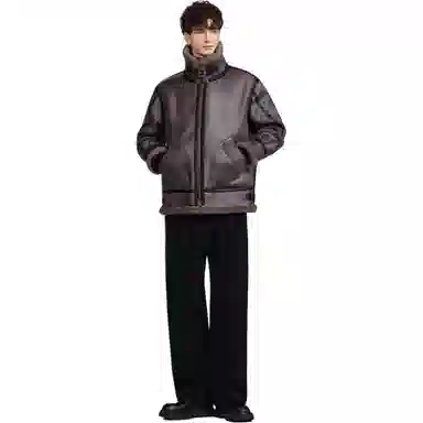 WILD LEADER Vintage Biker Jacket Khaki