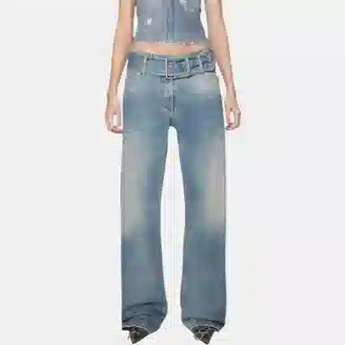 Acne Studios Belted Jeans - Relaxed Fit SS24