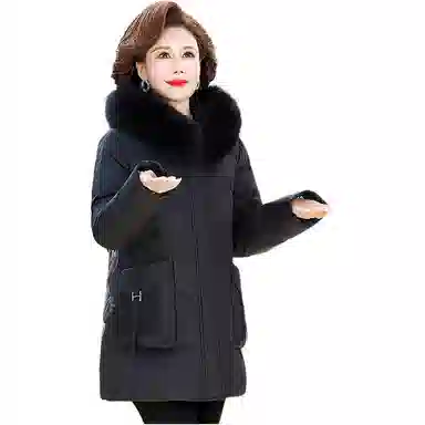 鸭鸭 简约时尚洋气纯色连帽拉链保暖长袖羽绒服 女款