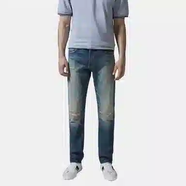 Fear of God Essentials Denim Jeans Distressed Indigo FW20
