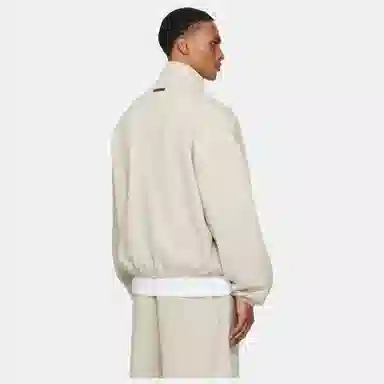 Fear of God Essentials Modern Fit Fleece Track Jacket Heather Stone