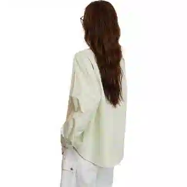 法文箱子 简约翻领纽扣长袖衬衫 女款