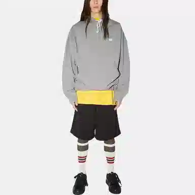 Acne Studios FW22 Face Crewneck Hoodie Gray