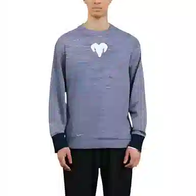 Maison Margiela SS22 Printed Crewneck Long Sleeve Tee Purple