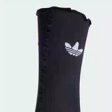adidas Originals Logo Jacquard Mid Socks 2-Pack White Black