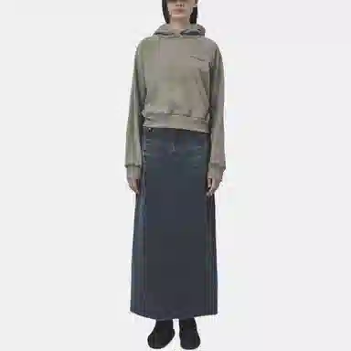 RestRecreation FW25 ZIG ZAG STITCH CROPPED HOOD