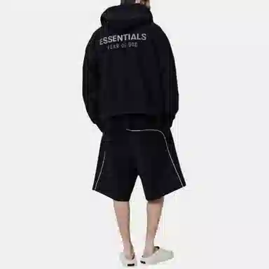 Fear of God Essentials SS25 Classic Fit Hoodie Jet Black