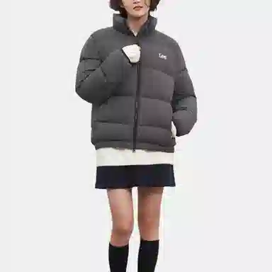 Lee Logo Hooded Down Jacket