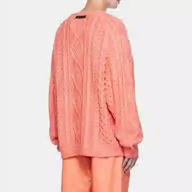 Fear of God Essentials FW22 Cable Knit coral