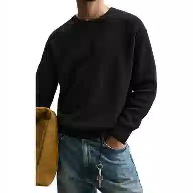 ZARA Loose Ribbed Crewneck Sweater