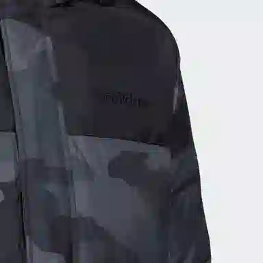adidas Neo Zip-Up Camouflage Hoodie Down Jacket Black
