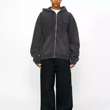 Stussy FW24 ZIP HOODIE FADED GRAPHIC logo