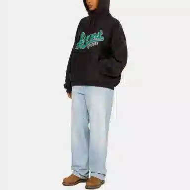 Stussy FW24 Satin Patch Oversized Hoodie