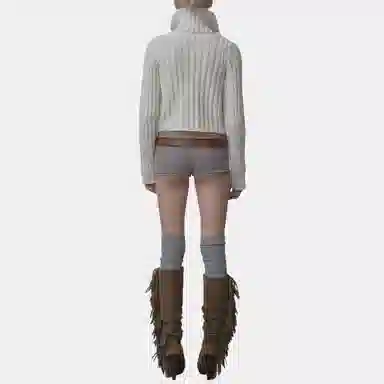 SCULPTOR Two Way Cable Cardigan Ivory