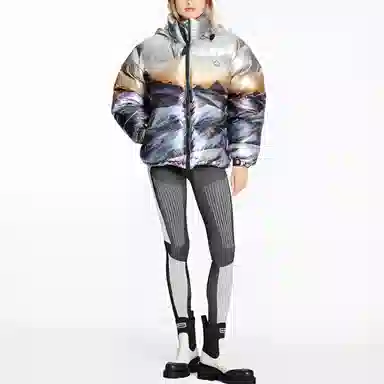Louis Vuitton SS22 Scenic Print Down Jacket Gray