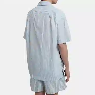 JW Anderson Floral Print Short Sleeve Shirt Blue