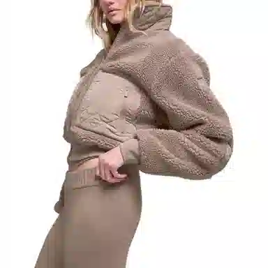 Alo Yoga Sherpa Edge Bomber Ivory