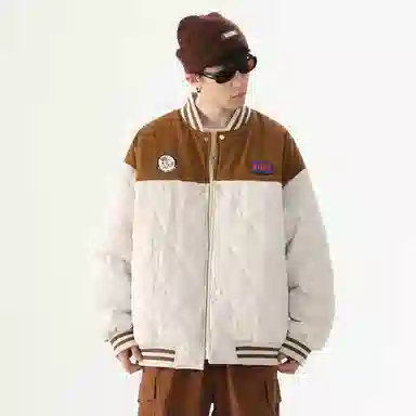 FIDO DIDO Quilted Varsity Jacket