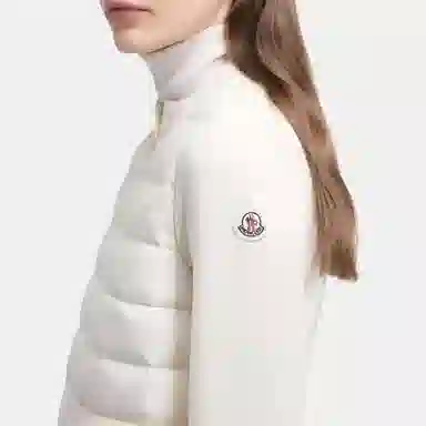 Moncler Padded Corduroy Padded Wool Zip-Up Cardigan