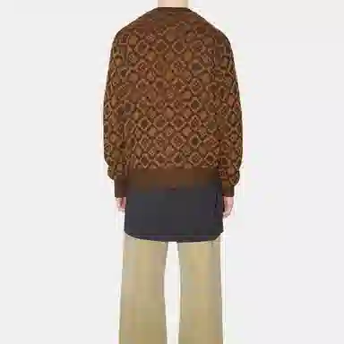 Acne Studios Face Wool Sweater Brown
