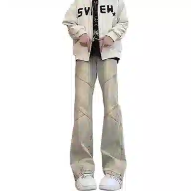 MGXEK Vibe Patchwork Flared Jeans