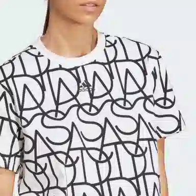 adidas ALLOVER GRAPHIC BOYFRIEND TEE LogoT