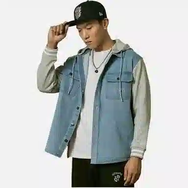 New Era Denim Blue Hoodie Jacket