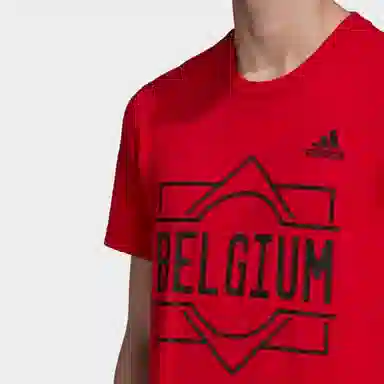 adidas neo Casual Breathable Letter T-Shirt Red