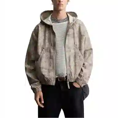 ZARA Casual Hoodie Washed Jacket