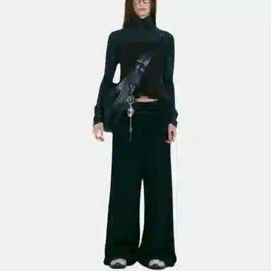 LOW CLASSIC FW25 HAIRY BOUCLE WOOL PANTS