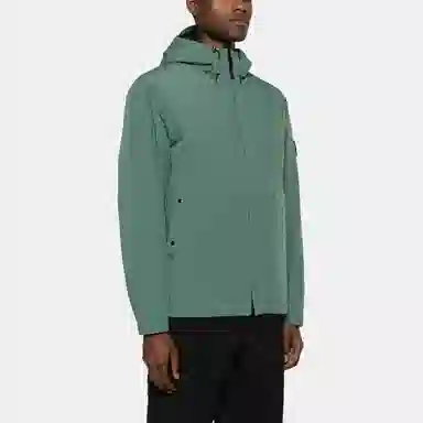 Stone Island Hooded Zip Jacket Green