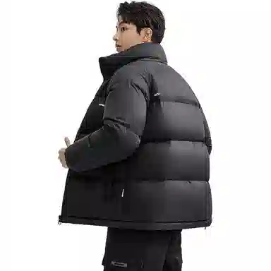 鸭鸭 户外极寒系列 纯色韩版休闲基础百搭短款立领运动面包羽绒服 男女同款