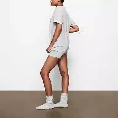 SKIMS Boyfriend T-Shirt Light Heather Grey