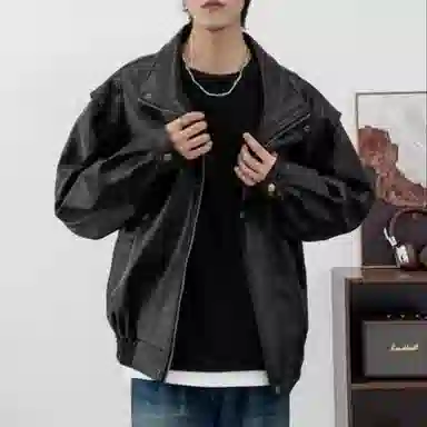 HLPT Black Leather Jacket