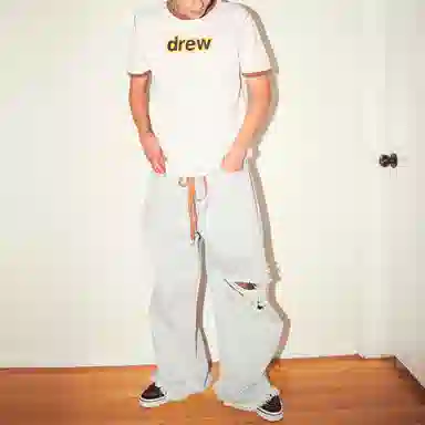 Drew House Ultra Wide Leg Jean Distressed Vintage Indigo