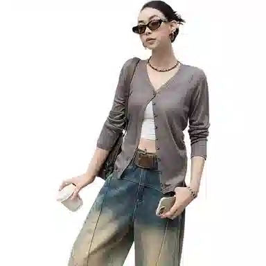 美洋 开衫流动哲学长袖针织衫 女款