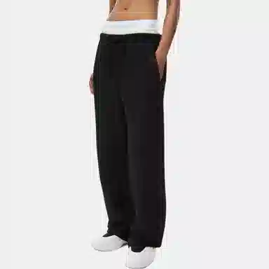 alexander wang Wide Leg Sweatpants With Pre-Styled Detachable Logo Brief