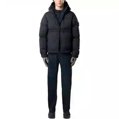 Stone Island Logo Embroidered Down Jacket