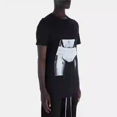 Rick Owens DRKSHDW SS22 Printed Crew Neck T-Shirt Black