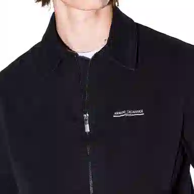 Armani Exchange AE Cotton Long Sleeve Polo Jacket