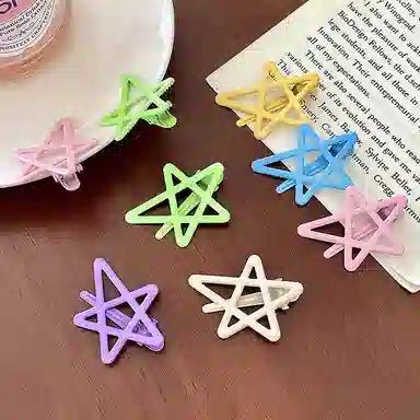 水中玉 彩色多巴胺可爱发卡高级感洋气刘海侧边一字夹 合金 发夹 女款