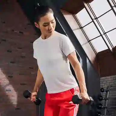 adidas AEROREADY ESSENTIALS CREWNECK TEE logo T